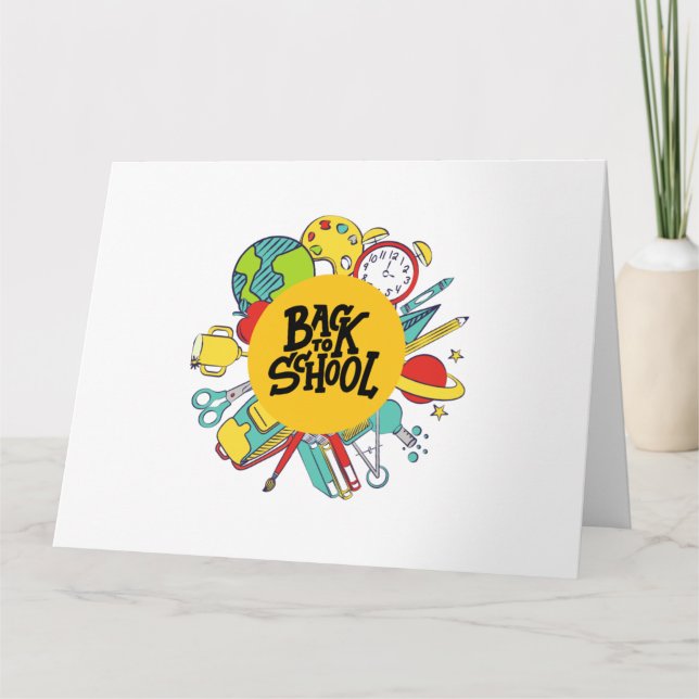 Carte Retour à la journée scolaire Drôle cadeaux cadeaux (Devant)