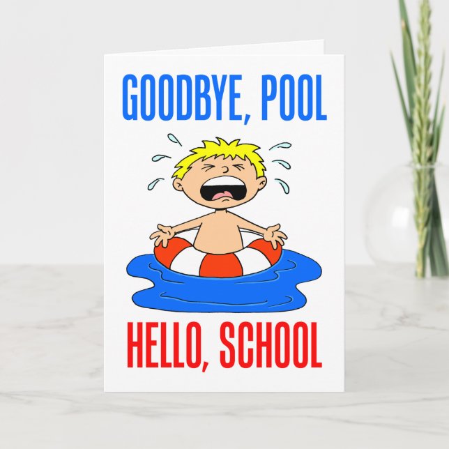 Carte Retour À La Piscine D'Adieu À L'École (Devant)