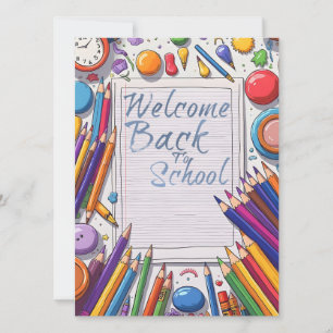Carte Retour à l'école – Amusant & Coloré