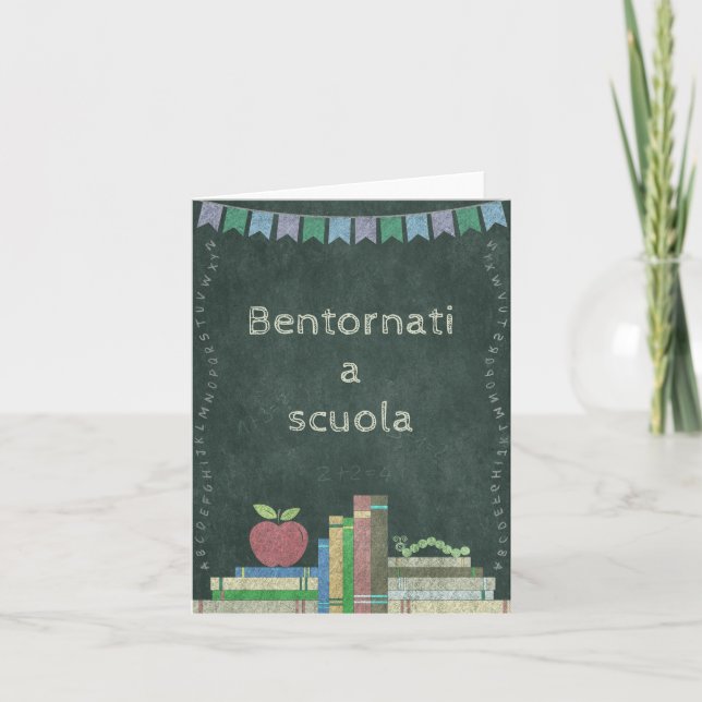 Carte Retour à l'école| Bentornati a scuola (Devant)
