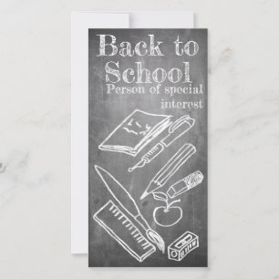 Carte Retour à l'école dans le style tableau noir