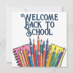 Carte Retour à l'école – Début Coloré