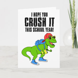 Carte Retour À L'École Dinosaur