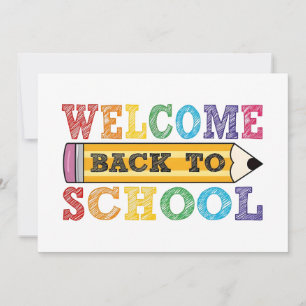 Carte Retour à l'école – Illustration de crayon