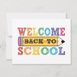 Carte Retour à l'école – Illustration de crayon