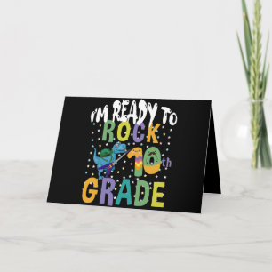Carte Retour à l'école Je suis prêt à rocker 10e année D