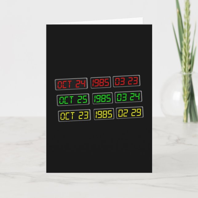 Carte Retour aux années 80 par Time Travel Machine (Devant)