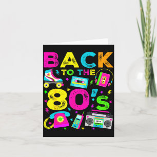 Carte Retour aux années 80 Style Vintage Huit ans Rétro
