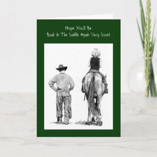 Carte "Retour Dans La Selle" Bien Se Porter : Cowboy, Cr