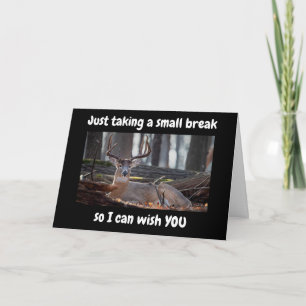 Carte RETOURNÉ DEER DIT HEUREUX 50e ANNIVERSAIRE