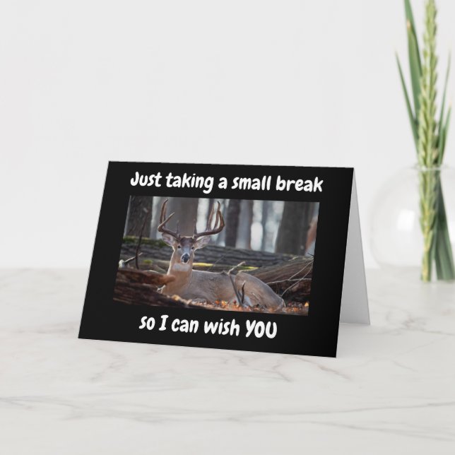 Carte RETOURNÉ DEER DIT HEUREUX 50e ANNIVERSAIRE (Devant)
