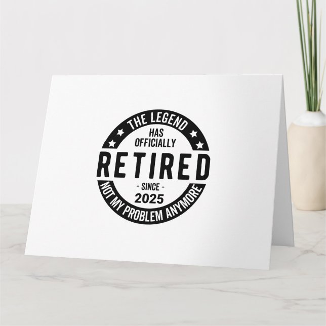 Carte Retraité 2025 Plus mon problème - Retraite (Devant)