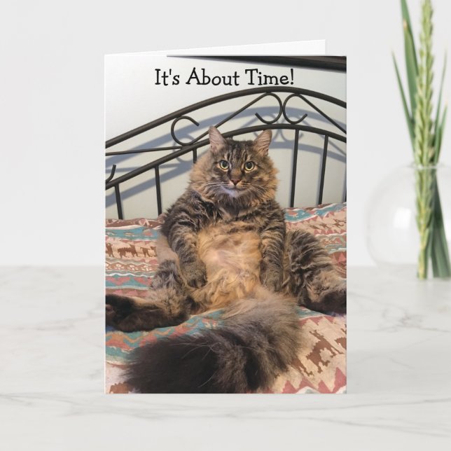 Carte Retraite À Propos Du Temps Kimber Cat (Devant)