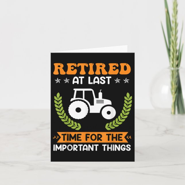 Carte Retraité Agriculteur Retraité Agricole Tracteur Re (Devant)