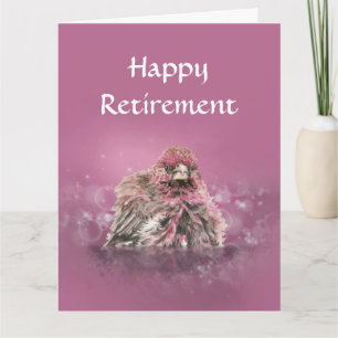 Carte Retraite amusante Humour d'oiseau de bain