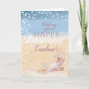 Carte Retraite Beach Coastal Seashell