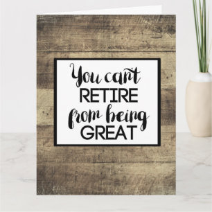 Carte Retraite Brown Rustique