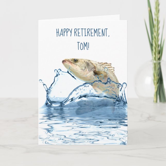 Carte retraite de gros poissons pour les pêcheurs (Devant)