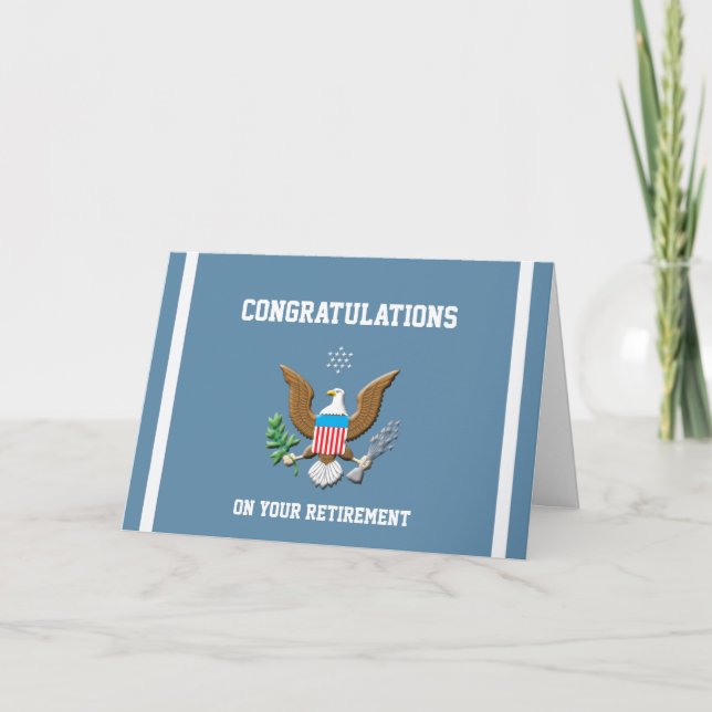 Carte Retraite de la Force aérienne militaire-2 emblème  (Devant)