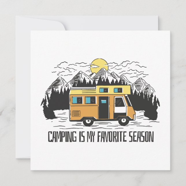 Carte Retraite en camping-car à la montagne (Devant)
