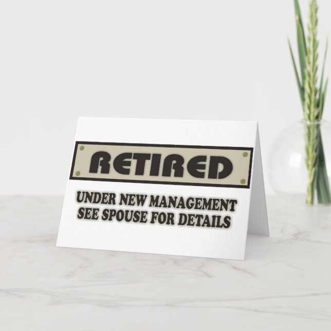 Carte RETRAITÉ. Sous Nouvelle gestion (Devant)