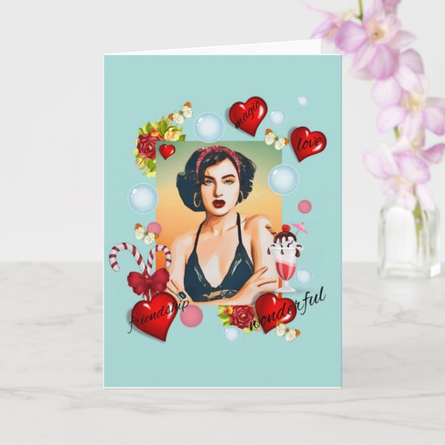 Carte Retro (Orchidée)