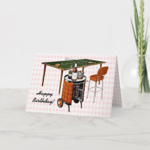 Carte Retro 1950 Fun and Games Anniversaire