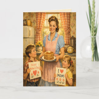 Carte Retro 1950s-Style Mother's Day Greeting Card