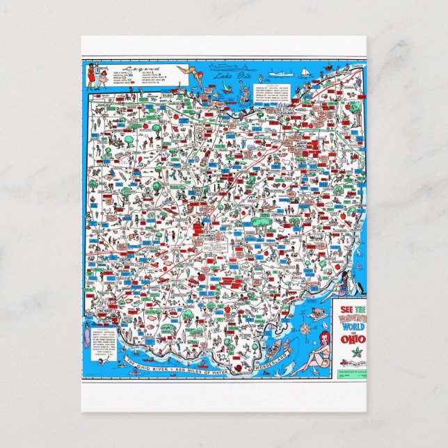 Carte Retro 1966 Ohio (Devant)