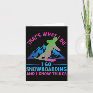 Carte Retro 90s 80s Snowboard C'est ce que je fais Snowb