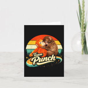 Carte Rétro adorable mignon bébé singe coup de poing hom