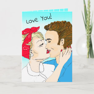 Carte Retro Art Couple's Love You