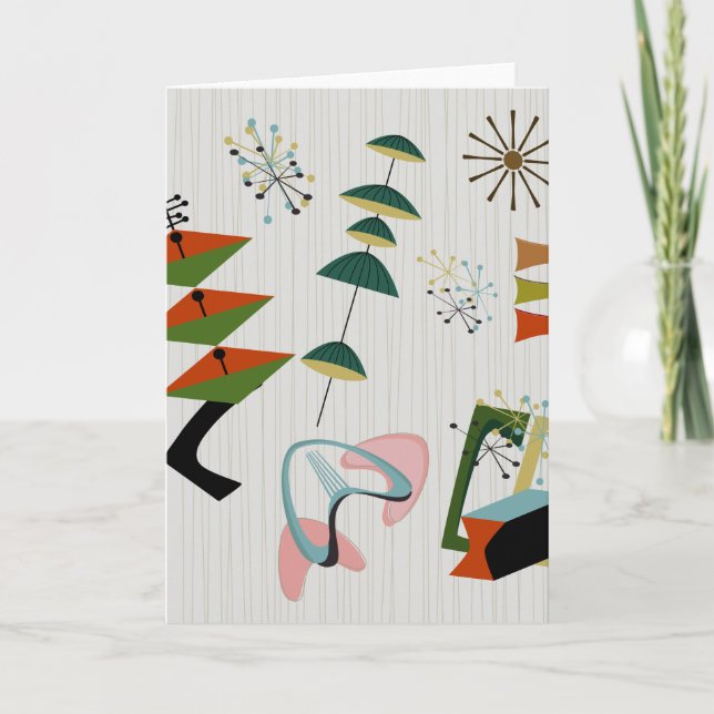 Carte Rétro atomique d'Eames-Ère inspiré (Devant)