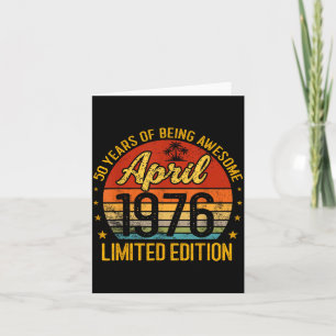 Carte Rétro avril 1976 Édition Limitée 50 Ans 50ème