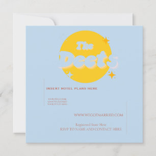 Carte Retro Baby Blue Hébergement Carton