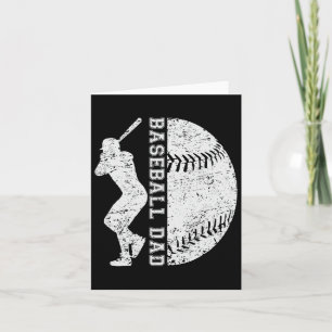Carte Retro Baseball Papa Bonne Fête des pères Pour Homm