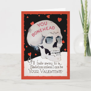 Carte Retro Bonehead Valentine's Day