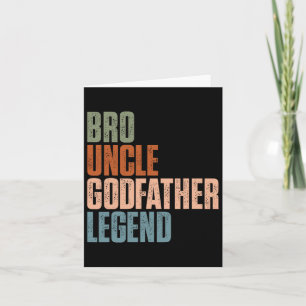 Carte Retro Bro Oncle Parrain Légende Uncles amusants Fi