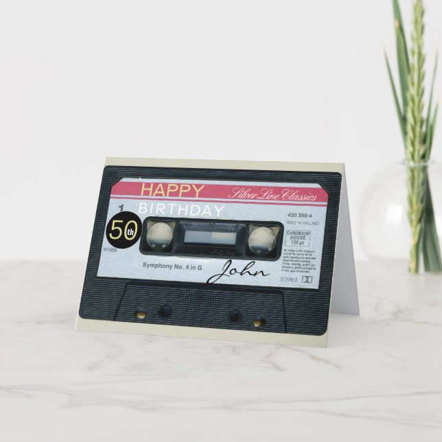 Carte Rétro C Audiotape 50e anniversaire recto-verso Nom (Devant)