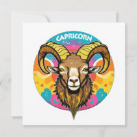 Rétro Capricorne Psychedélique Chèvre Zodiaque Déc