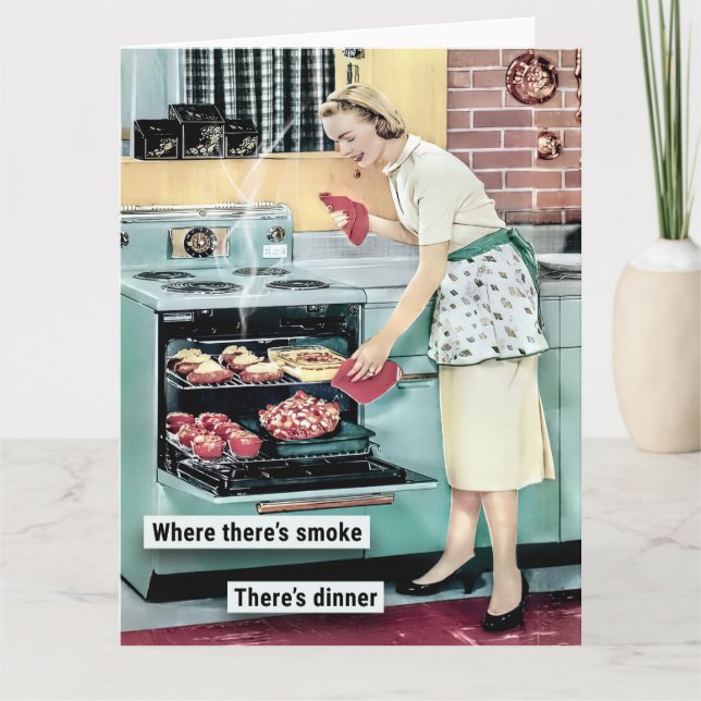 Carte Retro Cuisine femme (Devant)