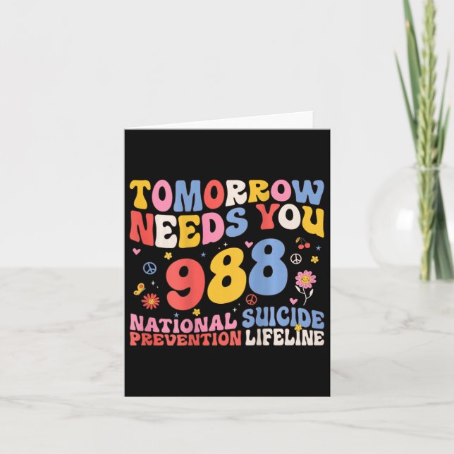 Carte Retro Demain A Besoin De Vous 988 Prévention Du Su (Devant)