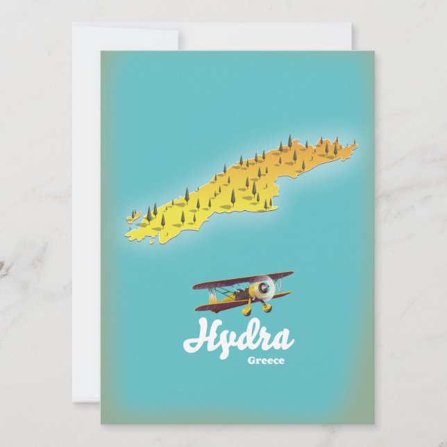 Carte rétro d'Hydre Grèce (Devant)