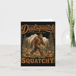 Carte Rétro drôle de père sasquatch grande gueule fête d