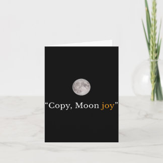 Carte Rétro drôle tendance copie lune joie minimal espac