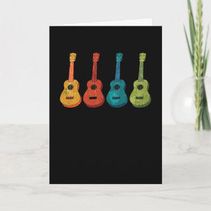 Carte Rétro d'Ukuleles