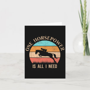 Carte Retro équitation Girl Drôle cavalier Cheval Vint