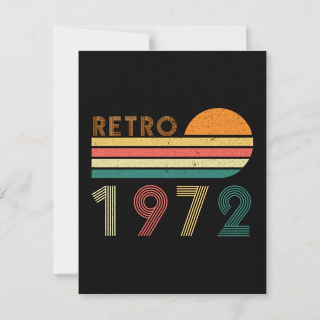 Carte Rétro Fait En 1972 Anniversaire 50 Ans (Devant)
