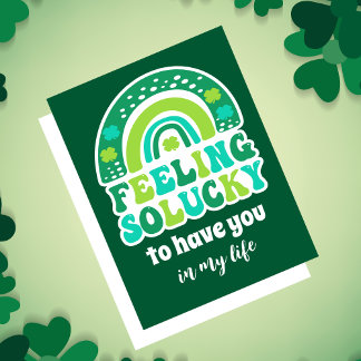 Carte Retro Feeling so Lucky St. Patrick's Day Card