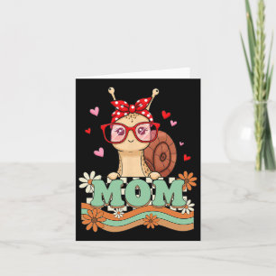 Carte Rétro Fleur d'escargot des années 70 Maman Mamie G